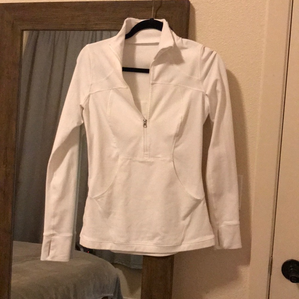 White lulu long sleeve sweater